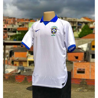 Camisa Nike Seleção Brasileira Brasil 2021 Polo Branca