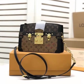 ㍿ ◆ ❧ Louis Vuitton Bolsa De Ombro Clássica Feminina Para Malas/Petite Malle LV