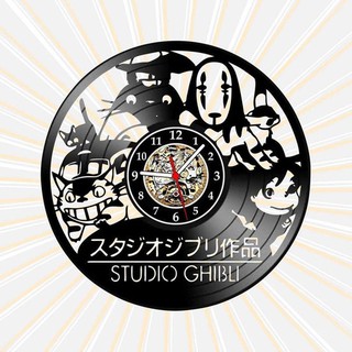 Relógio Estúdio Ghibli Animes Japonês Nerd Geek Vinil Lp