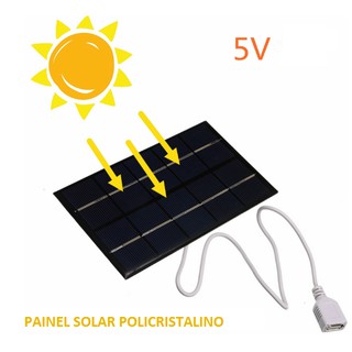 Painel / Carregador Solar Cewaal 5v/ 5w