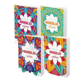 Livros Para Colorir Mandalas Arteterapia Kit C/ 4 Adulto (1)