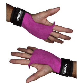 Luvas Hand Grip 3 furos Para Cross Pull Up Lpo Couro legitimo Fitness Pink