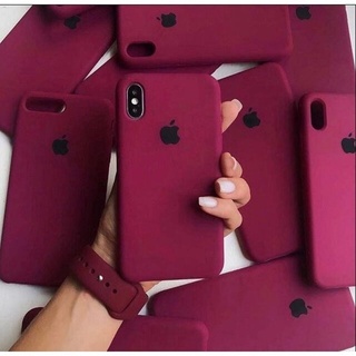 Capa De Silicone Violeta iphone Se2 6 6s 7 8 Plus X Xs Xr 11 12 13 Pro Max Caso Anti-Queda
