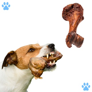 Osso para Cachorro Defumado Petisco Natural Comestível Cães Pirulito Bovino - Envio Já