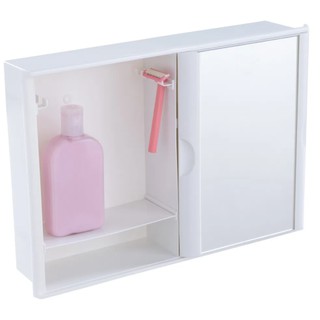 Armário Banheiro C/ Espelho e Porta De Correr 40x10x28 Branco - Astra