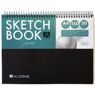 Caderno SketchBook Académie A4 Espiral 150g/M² 50 Folhas Tilibra - Para desenhos (1)