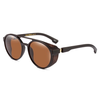 oculos masculino de sol redondo UV400 com protecao lateral ciclismo a prova de vento varias cores (5)