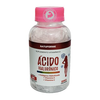 Acido Hialurônico + Colágeno + Vitamina E + Vitamina C 60 Comprimidos 1000mg Natuforme