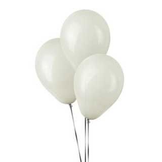 50 Unid- Balão Bexiga Branco 8 Pol Festa Decoração