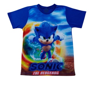 Camisa Camiseta infantil Sonic Filme Desenho Jogo Game Pronta Entrega