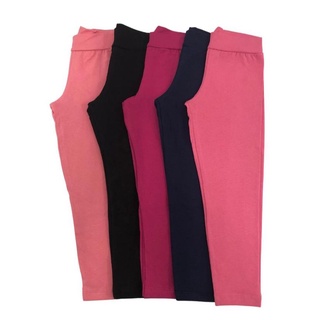 Kit 3 calças leg 1 a 14 anos legging para crianças infantil cores sortidas em cotton lisas e estampadas tamanhos 1 a 14