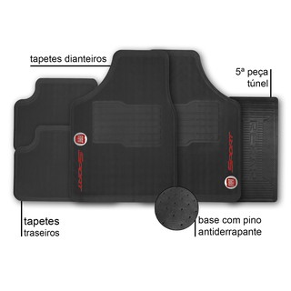 Tapete Personalizado Fiat Preto Palio Sport (Tapete de Carro. Tapete para carro, carpete de carro, tapete de barrocha) (2)