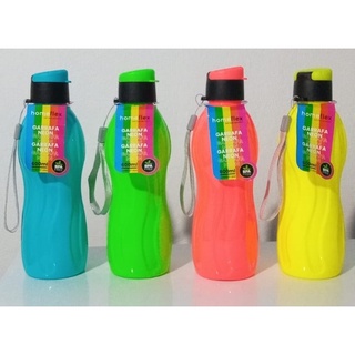 Squeeze Garrafa De Água Neon Plástico 600ml Alça Academia Livre de BPA Academia Sporte (1)