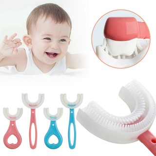 Escova De Dente Infantil De Silicone De 360 Graus U Sonic Para Crianças De 6m-12a
