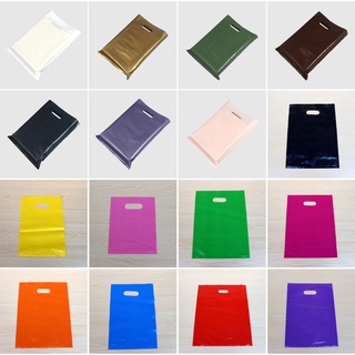 1kg Colorido Saco De Plástico Com Alça Saco De Embalagem De Vestuário Presente Favor Sacos