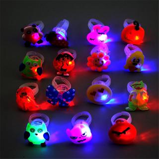 Anéis Luminosos Infantis Com Claro LED De Geléia Que Brilha No Escuro (4)