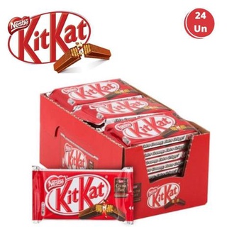 Chocolate Kit Kat Ao Leite 41,5g Nestlé Caixa com 24 unidades PROMOÇÃO 🔥