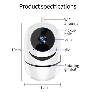 Câmera de Segurança IP Sem Fio CCTV HD com Visão Noturna/WiFi (9)