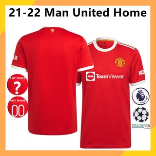 Camisa MU Home 21-22 Grau: AAA Camisa de Futebol MU para Homem