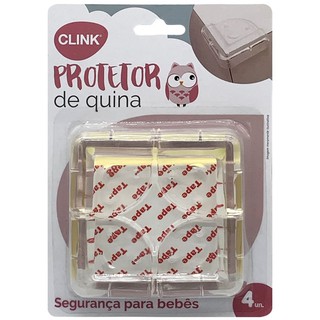 Kit 4 Protetores De Quina Silicone Autocolante Mesa Armário - Clink
