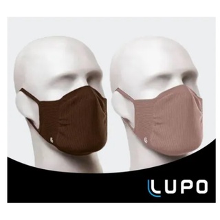 kit 2 Mascara Lupo Zero Costura Virus Bac-off adulto marrom e bege/preto