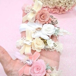 faixa de bebê com flores na faixinha de meia de seda tiara bordada de flores com laços delicados handband para Rn