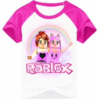 Camiseta Roblox Vitória Mineblox Infantil Camisa Personagens Do Jogo Game Criança Juvenil Meninas - Rosa Pink
