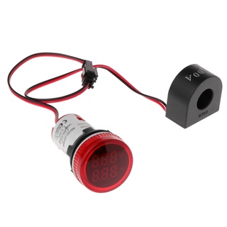 Voltímetro Amperímetro Digital 22mm Redondo Ac 50-500v 0-100a Voltagem Volt Amp Monitor (3)