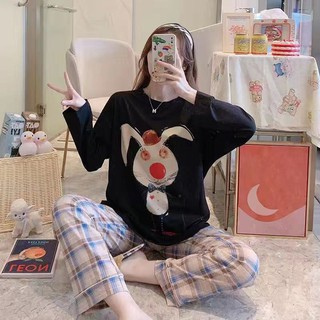 Pijama Feminino De Algodão Puro De Manga Comprida Para Primavera E Outono/Pijamas de inverno (3)