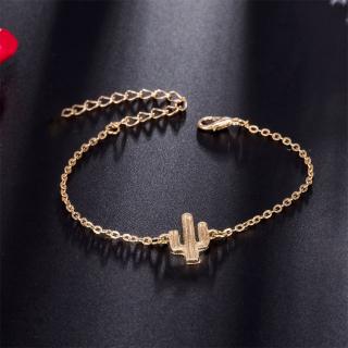 4 pcs/set Gold Color Cactus Letter Knot Cuff Bangle Bohemian Crystal Geometric Metal Chain Bracelet Statement Jewelry (4)