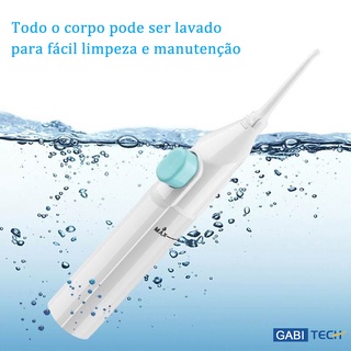 Irrigador Oral Manual Power Floss Jato D'água Fraco Limpeza Dente Higiene Bucal Portátil XDH13 (1)