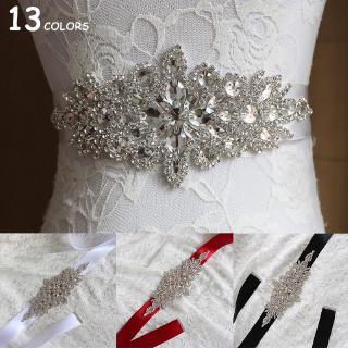 Luxuoso Cinto De Noiva De Cristal Diamante Feito À Mão Rhinestone Acessórios De Vestido Mulher (1)