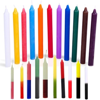 Vela Palito 18 cm vendido por Unidade com preço de atacado - Várias Cores velas Brancas, Coloridas e Bicolores