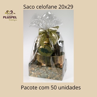 Saco Celofane 20x29 Incolor - 100 Unidades