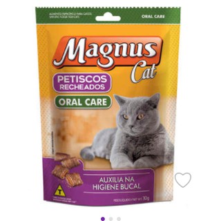 Petiscos Biscoito Magnus Cat Recheados Oral Care - 30g