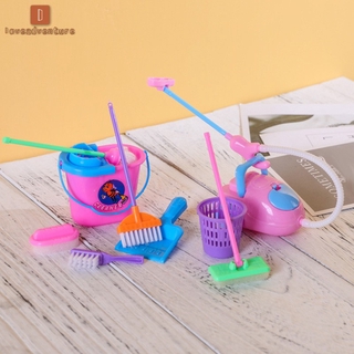 LA 9 Pçs/Conjunto Mini Escova De Vassoura De Brinquedo Para Limpeza De Casa/Cozinha (3)