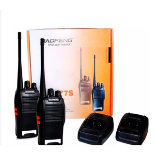 Kit 2 Rádio Comunicador Walk Talk Baofeng 777s com 16 Canais Alcance de 12Km 2 Duas Pçs