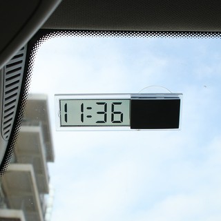 Display LCD Mini Relógio Eletrônico Janela Com Ventosa Do Carro Auto Interior Ornamento Acessórios