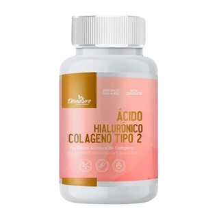 Acido Hialuronico 100 Capsulas - Denature Colageno Tipo 2 e Vitamina C Kit 2x