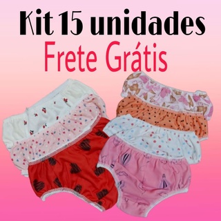 Kit 15 Calcinha Infantil Menina Pronta Entrega (1)