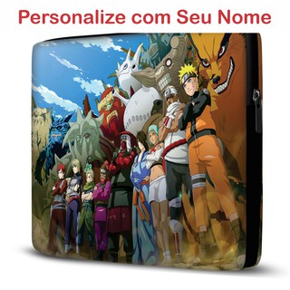 Capa para Notebook, Pasta Notebook, Case Notebook em Neoprene - Naruto Jinchuuriki's Personalizada com Nome