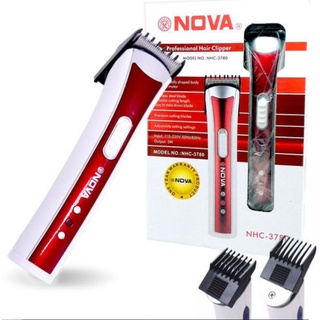 Barbeador e Aparador Portátil Máquina de cortar cabelo Bivolt Recarregável - Nova 3780