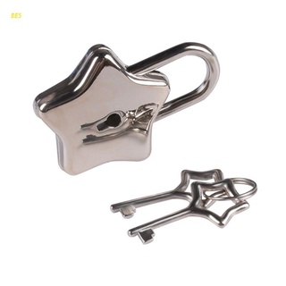 Cadeado Com Fecho Em Formato De Estrela De Metal Com Trava De Segurança Para Diário / Bolsa (1)