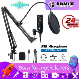 Usb BOMGE jogo youtube condenser boom podcast (boom pc) windows gravação de vídeo para braço mic mac tiktok estúdio portátil falando com microfone