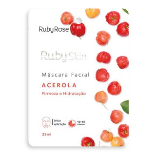 Máscara Facial de Tecido Acerola Ruby Rose HB701