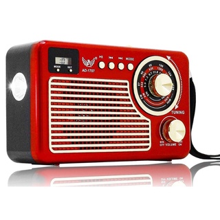 Radio Portátil Retro Bluetooth Am Fm Sd Usb A-1707
