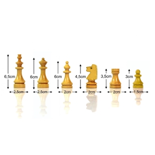 Pecas para Jogo de Xadrez em Madeira Rei 6cm - Botticelli - Original