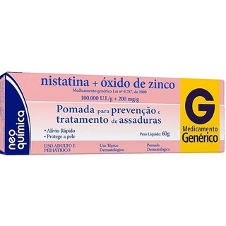 Nistatina + Oxido De Zinco Pomada Com 60gr