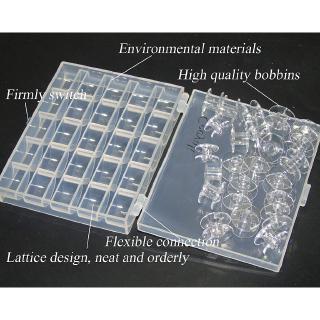 Kit 50 Peças Carretéis Bobinas De Plástico Transparente Para Máquina De Costura Em Casa Acessórios Para Costurar Roupas (5)