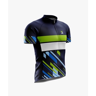 Camisa Mtb Ciclismo Camiseta Para Ciclista com Proteção UV/UVB/UVA 50+Zíper Parcial(Curto)Faixa Verde (1)